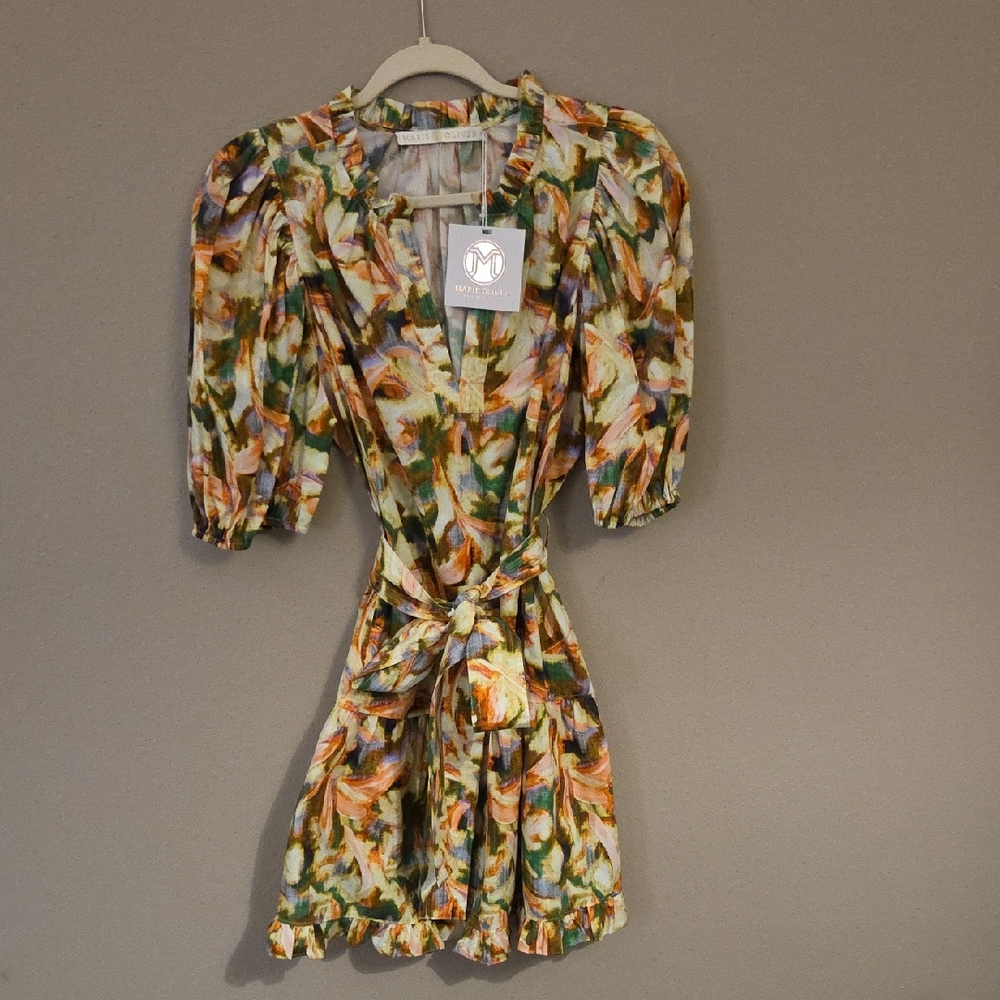 Maje Vibrant Patterned Mini Dress